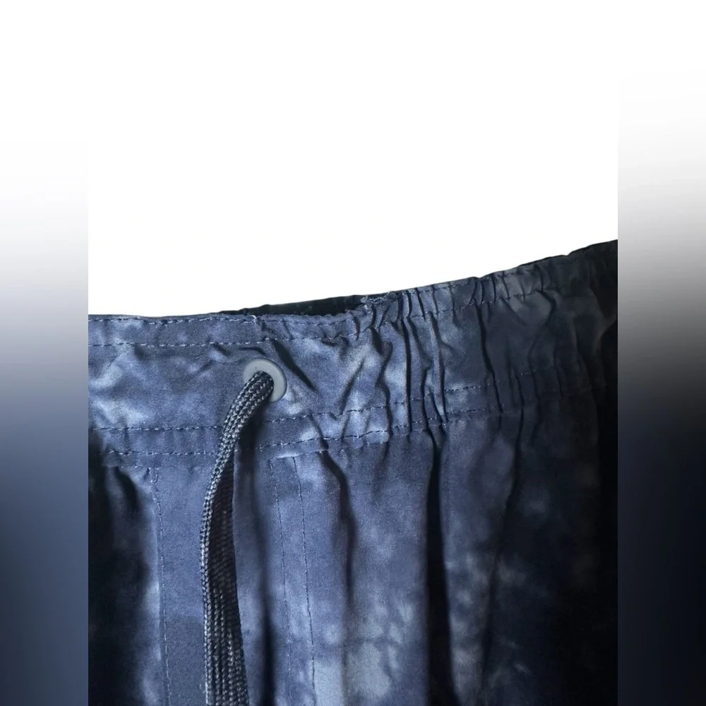 Burnside Men’s Tie-Dye Swim Trunks Board Shorts Blue‎ Gray Size M